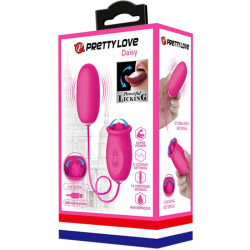 PRETTY LOVE - DAISY VIBRIERENDES EI + KLITORIS STIMULIERENDE ZUNGE ROSA – Produktansicht 8