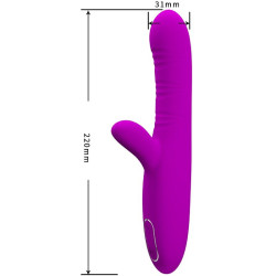 PRETTY LOVE - ANGELIQUE MULTIFUNKTIONSVIBRATOR + KLITORISSTIMULATOR LILA – Produktansicht 3