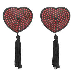 COQUETTE CHIC DESIRE - ROT/SCHWARZE NIPPELABDECKUNGEN – Produktansicht 3