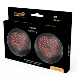 COQUETTE CHIC DESIRE - ROT/SCHWARZE NIPPELABDECKUNGEN – Produktansicht 4