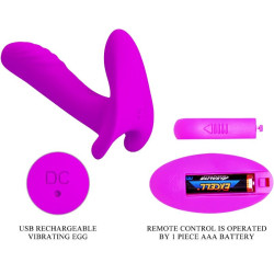 PRETTY LOVE - MASSAGER & VIBRATOR 12 VIBRATIONEN FERNBEDIENUNG LILA – Produktansicht 8
