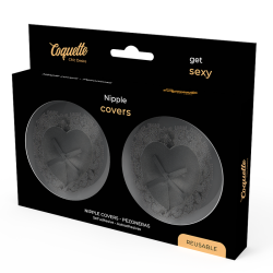 COQUETTE CHIC DESIRE - NIPPELABDECKUNGEN AUS SCHWARZER SPITZE – Produktansicht 4