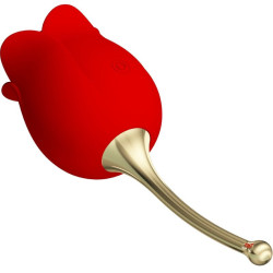 PRETTY LOVE - ROSE LOVER ROSE KLITORIS-STIMULATOR 12 VIBRATIONEN ROT – Produktansicht 2