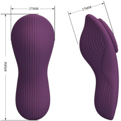 PRETTY LOVE - MANE LAY ON CLITORIS MASSAGER 10 VIBRATIONEN FERNBEDIENUNG LILA – Produktansicht 4