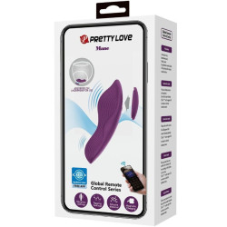 PRETTY LOVE - MANE LAY ON CLITORIS MASSAGER 10 VIBRATIONEN FERNBEDIENUNG LILA – Produktansicht 6
