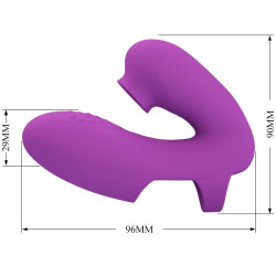 PRETTY LOVE - ATHENA FINGERVIBRATOR MIT KLITORISSTIMULATOR LILA – Produktansicht 4