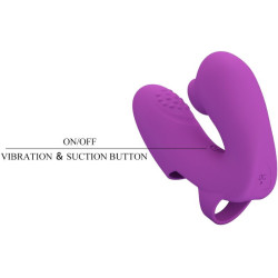 PRETTY LOVE - ATHENA FINGERVIBRATOR MIT KLITORISSTIMULATOR LILA – Produktansicht 5