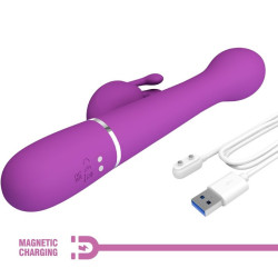 PRETTY LOVE - DEJON 3 IN 1 MULTIFUNKTIONS-RABBIT-VIBRATOR LILA – Produktansicht 7
