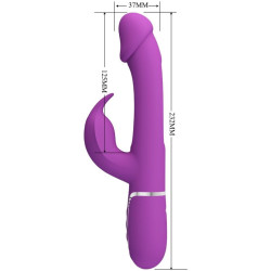 PRETTY LOVE - KAMPAS 3 IN 1 MULTIFUNKTIONS-RABBIT-VIBRATOR LILA – Produktansicht 5