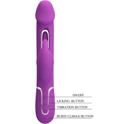 PRETTY LOVE - KAMPAS 3 IN 1 MULTIFUNKTIONS-RABBIT-VIBRATOR LILA – Produktansicht 6
