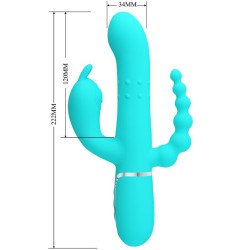 PRETTY LOVE - CAMMY 4 IN 1 MULTIFUNKTIONS-DREIFACHER RABBIT-VIBRATOR BLAU – Produktansicht 6