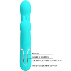 PRETTY LOVE - CAMMY 4 IN 1 MULTIFUNKTIONS-DREIFACHER RABBIT-VIBRATOR BLAU – Produktansicht 7