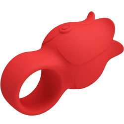 PRETTY LOVE - JAE ROSE FÖRMIGER FINGERVIBRATOR 10 VIBRATIONEN ROT – Produktansicht 3