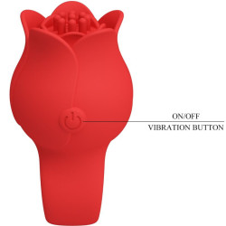 PRETTY LOVE - JAE ROSE FÖRMIGER FINGERVIBRATOR 10 VIBRATIONEN ROT – Produktansicht 7