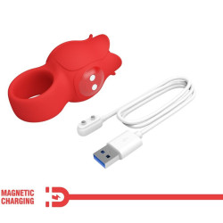 PRETTY LOVE - JAE ROSE FÖRMIGER FINGERVIBRATOR 10 VIBRATIONEN ROT – Produktansicht 8