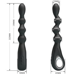 PRETTY LOVE - FEDERER ANALVIBRATOR 12 VIBRATIONEN SCHWARZ – Produktansicht 4