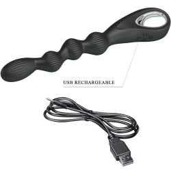 PRETTY LOVE - FEDERER ANALVIBRATOR 12 VIBRATIONEN SCHWARZ – Produktansicht 6