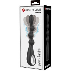 PRETTY LOVE - FEDERER ANALVIBRATOR 12 VIBRATIONEN SCHWARZ – Produktansicht 7
