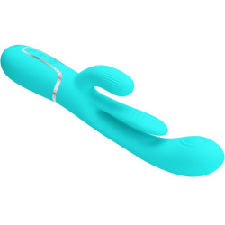 PRETTY LOVE - SHANIA TRIPLE RABBIT MULTIFUNKTIONSVIBRATOR 3 IN 1 BLAU – Produktansicht 4