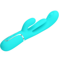 PRETTY LOVE - SHANIA TRIPLE RABBIT MULTIFUNKTIONSVIBRATOR 3 IN 1 BLAU – Produktansicht 5