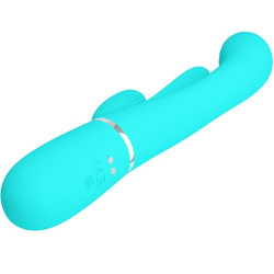 PRETTY LOVE - SHANIA TRIPLE RABBIT MULTIFUNKTIONSVIBRATOR 3 IN 1 BLAU – Produktansicht 6