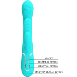 PRETTY LOVE - SHANIA TRIPLE RABBIT MULTIFUNKTIONSVIBRATOR 3 IN 1 BLAU – Produktansicht 8