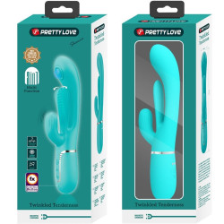 PRETTY LOVE - SHANIA TRIPLE RABBIT MULTIFUNKTIONSVIBRATOR 3 IN 1 BLAU – Produktansicht 10