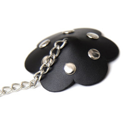 OHMAMA FETISH - BLÜTENBLATT-NIPPELSCHILD MIT KETTE – Produktansicht 2