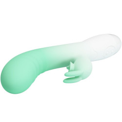 PRETTY LOVE - CERBERUS RABBIT VIBRATOR 3O VIBRATIONEN GRÜN – Produktansicht 5