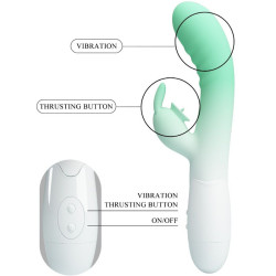 PRETTY LOVE - CERBERUS RABBIT VIBRATOR 3O VIBRATIONEN GRÜN – Produktansicht 7