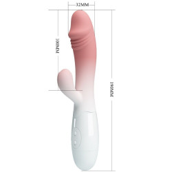 PRETTY LOVE - SNAPPY RABBIT VIBRATOR 30 VIBRATIONEN ROSA – Produktansicht 4