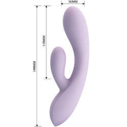 PRETTY LOVE - ROSOLYN RABBIT VIBRATOR 10 VIBRATIONEN LILA – Produktansicht 6