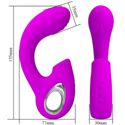 PRETTY LOVE - SIBEL SIBEL G-SPOT VIBRATOR + KLITORIS-STIMULATOR 10 VIBRATIONEN LILA – Produktansicht 5