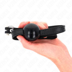 KINK - SCHWARZER EINZELNER FESTER BALL 4 CM GAG 65 x 1,5 CM – Produktansicht 4