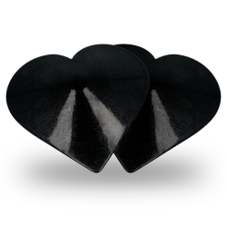 COQUETTE CHIC DESIRE - NIPPELABDECKUNGEN MIT SCHWARZEN HERZEN – Produktansicht 4