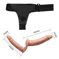 BAILE - ULTRA LEIDENSCHAFTLICHER DOPPELTE DILDOS MIT HARNESS – Produktansicht 5