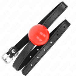 KINK - ROTER EINZELNER FESTER BALL 4 CM GAG 65 x 1,5 CM – Produktansicht 2