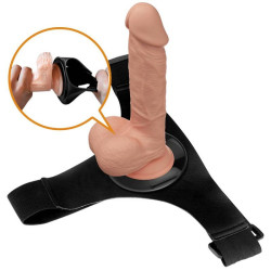 PRETTY LOVE - HARNESS-HOSE UNIVERSAL-HARNESS MIT DILDO JERRY 21.8 CM NATUR – Produktansicht 7