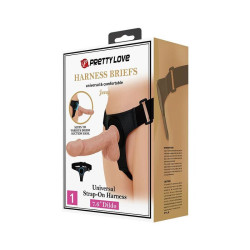 PRETTY LOVE - HARNESS-HOSE UNIVERSAL-HARNESS MIT DILDO JERRY 21.8 CM NATUR – Produktansicht 10