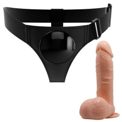 PRETTY LOVE - HARNESS-HOSE UNIVERSAL-HARNESS MIT DILDO TOM 20 CM NATUR – Produktansicht 3