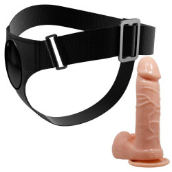 PRETTY LOVE - HARNESS-HOSE UNIVERSAL-HARNESS MIT DILDO TOM 20 CM NATUR – Produktansicht 5