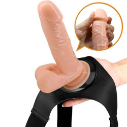 PRETTY LOVE - HARNESS-HOSE UNIVERSAL-HARNESS MIT DILDO TOM 20 CM NATUR – Produktansicht 8
