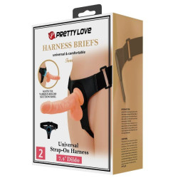 PRETTY LOVE - HARNESS-HOSE UNIVERSAL-HARNESS MIT DILDO TOM 20 CM NATUR – Produktansicht 10