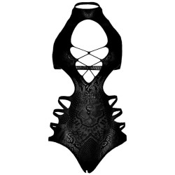 LEG AVENUE - CUT OUT STRAPPY BODYSUIT EINE GRÖSSE - SCHWARZ – Produktansicht 6
