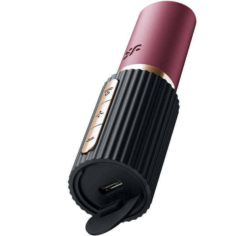 SATISFYER - DEEP KISS WAVE KLITORIS-STIMULATOR GRANAT / SCHWARZ