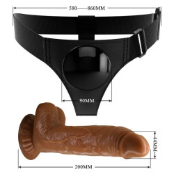 PRETTY LOVE - HARNESS-HOSE UNIVERSAL-HARNESS MIT DILDO MICHEAL 20 CM SCHWARZ – Produktansicht 6