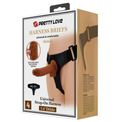 PRETTY LOVE - HARNESS-HOSE UNIVERSAL-HARNESS MIT DILDO MICHEAL 20 CM SCHWARZ – Produktansicht 10