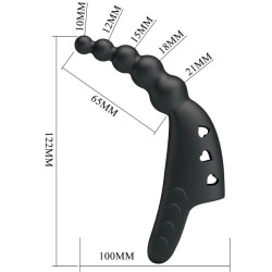 PRETTY LOVE - JORDIN FINGERVIBRATOR 10 VIBRATIONEN SCHWARZ – Produktansicht 7