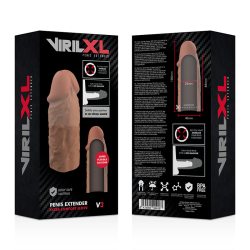 VIRILXL - FLÜSSIGE SILIKON V3 BRAUNE PENISVERLÄNGERUNG – Produktansicht 9