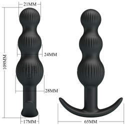 PRETTY LOVE - SIDNEY ANALVIBRATOR 10 VIBRATIONEN SCHWARZ – Produktansicht 7